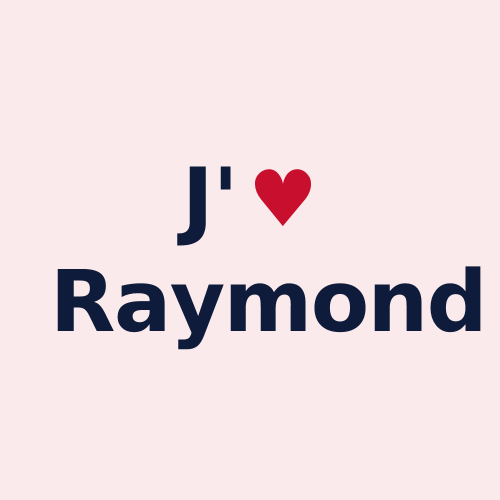 Magnet personnalisé Raymond — design J'aime Raymond
