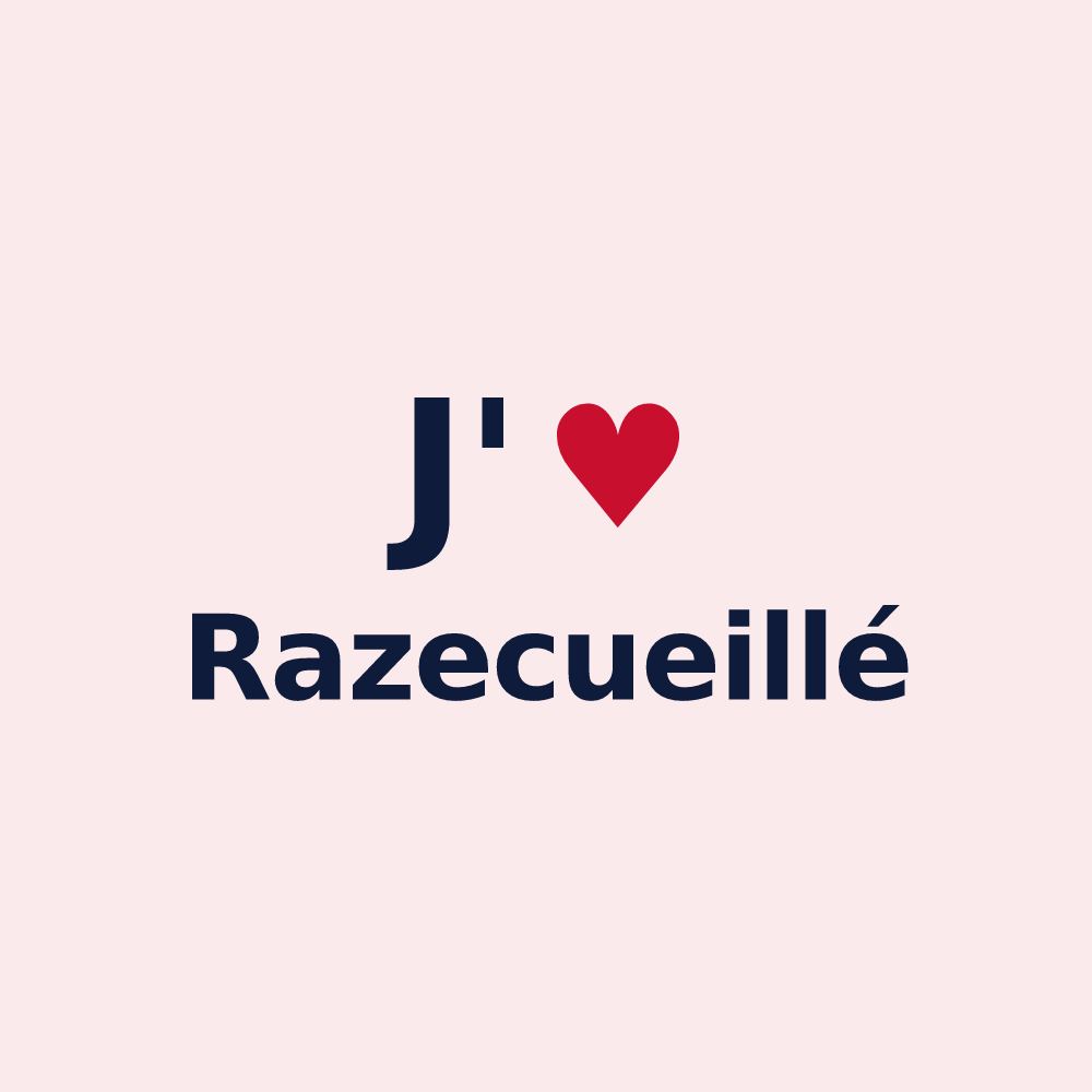 Magnet personnalisé Razecueillé — design J'aime Razecueillé