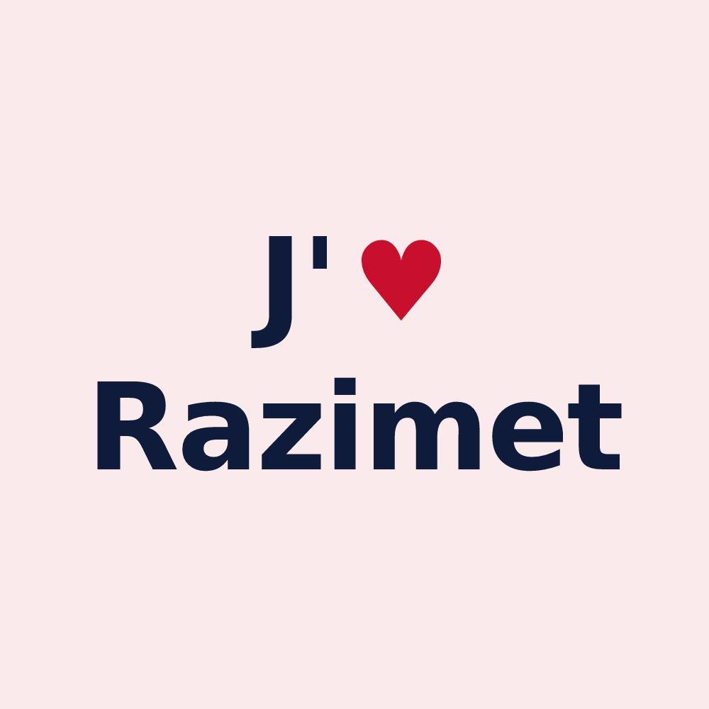 Magnet personnalisé Razimet — design J'aime Razimet