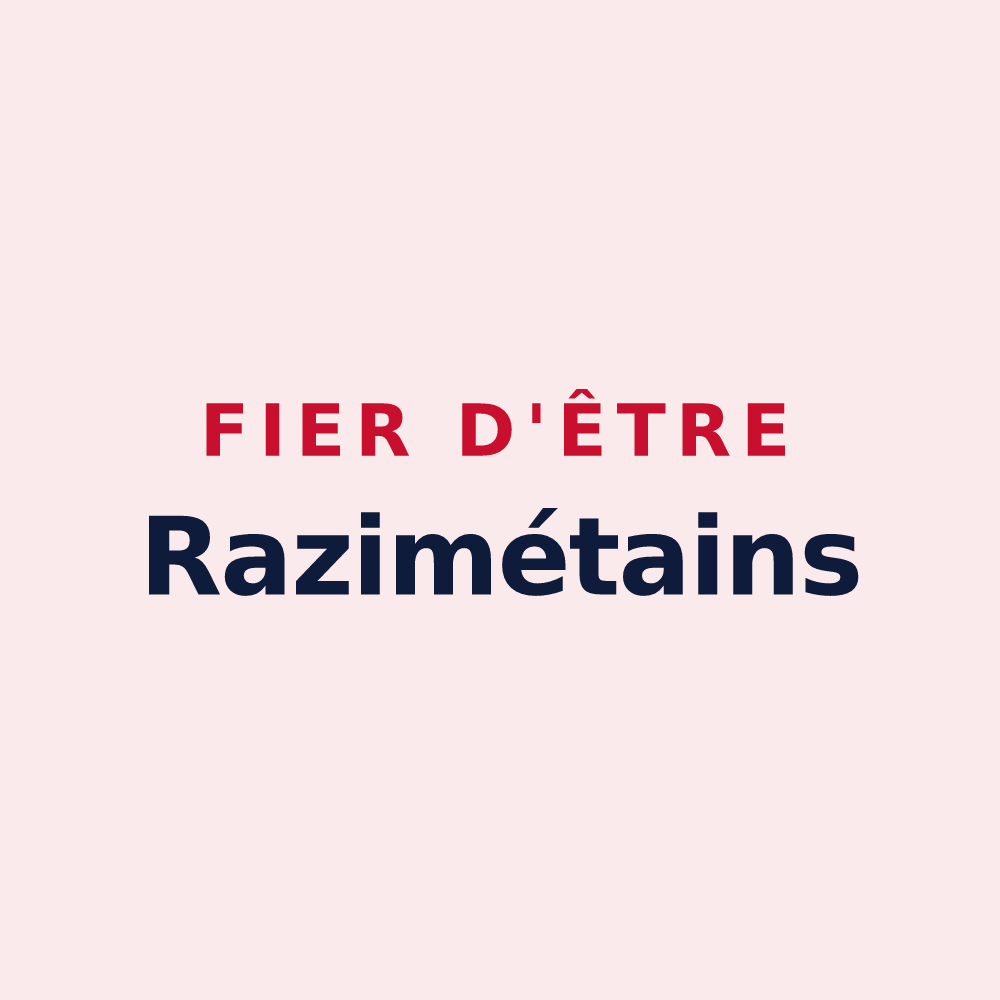 Magnet « Fier d'être Razimétains » — design pour Razimet