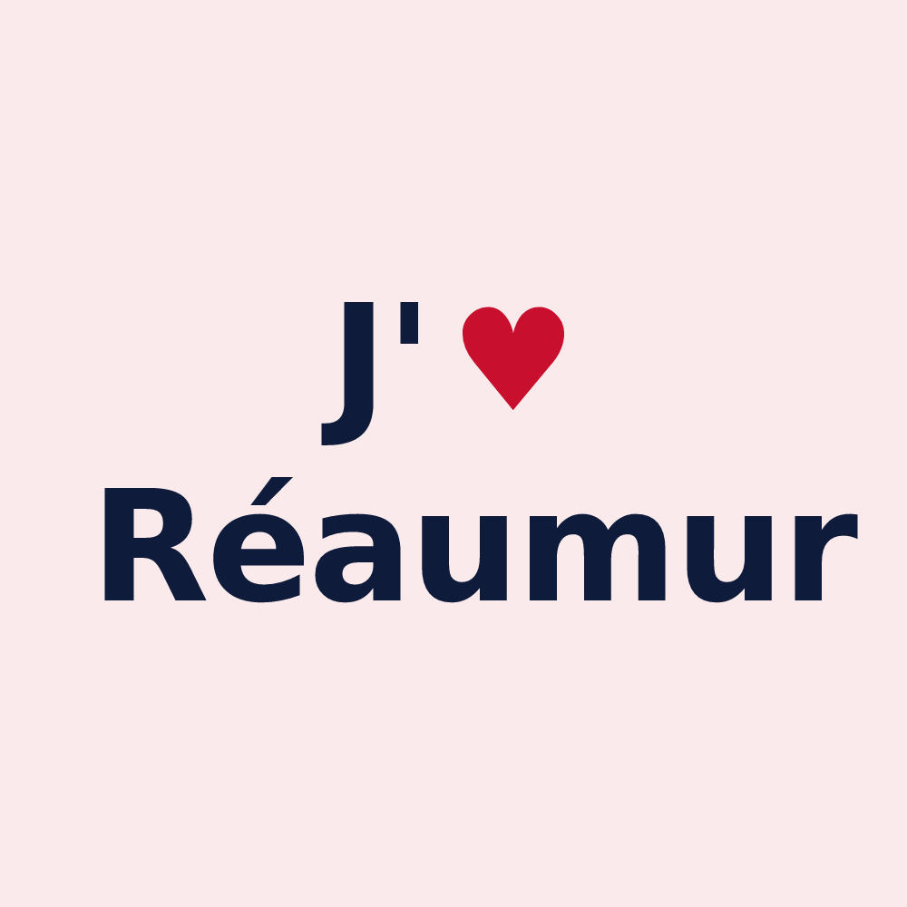 Magnet personnalisé Réaumur — design J'aime Réaumur