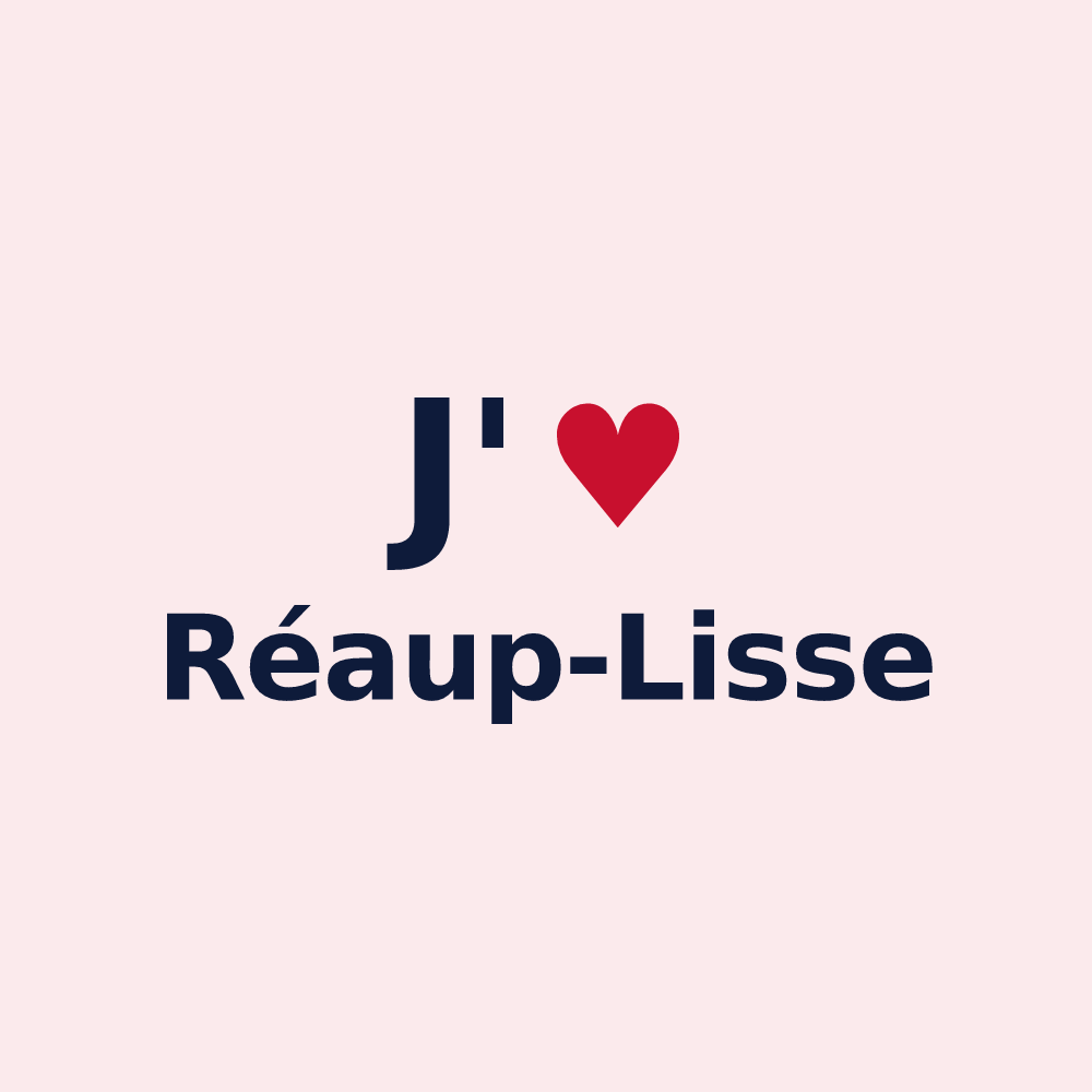 Magnet personnalisé Réaup-Lisse — design J'aime Réaup-Lisse