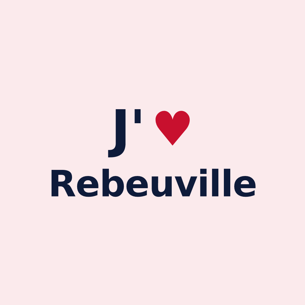 Magnet personnalisé Rebeuville — design J'aime Rebeuville