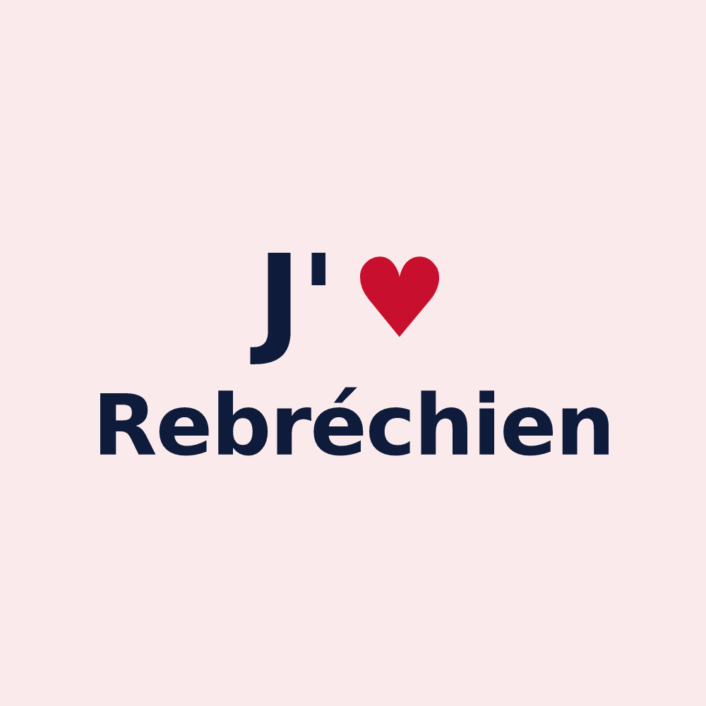 Magnet personnalisé Rebréchien — design J'aime Rebréchien