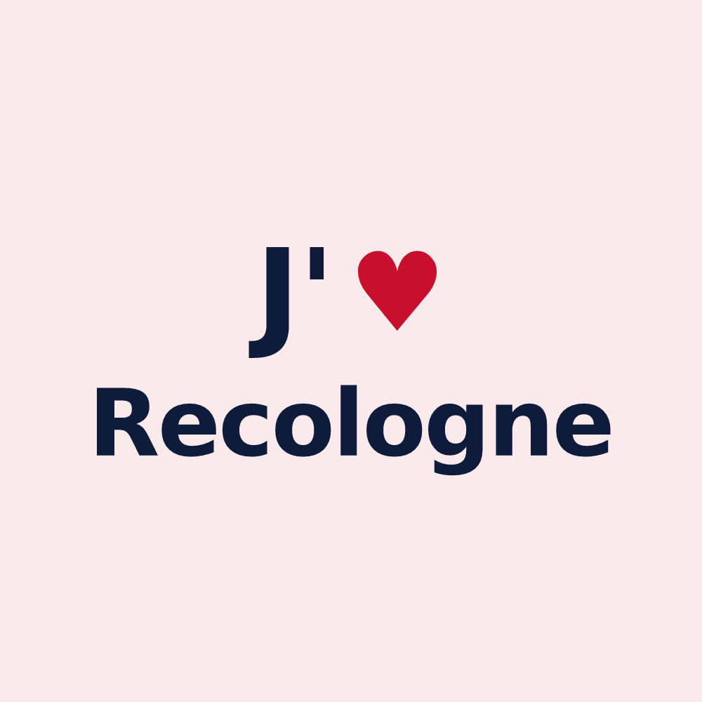 Magnet personnalisé Recologne — design J'aime Recologne