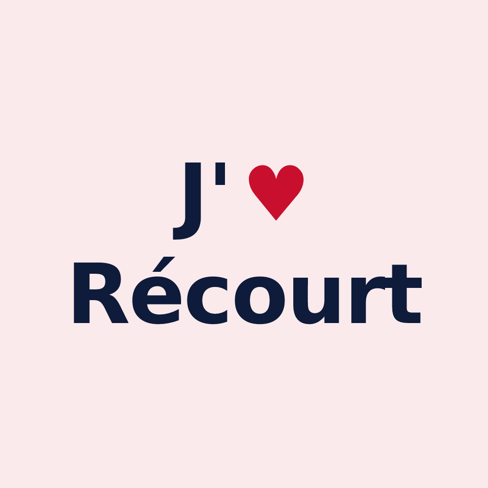 Magnet personnalisé Récourt — design J'aime Récourt