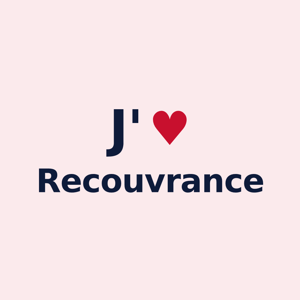 Magnet personnalisé Recouvrance — design « J'aime Recouvrance » imprimé sur le magnet