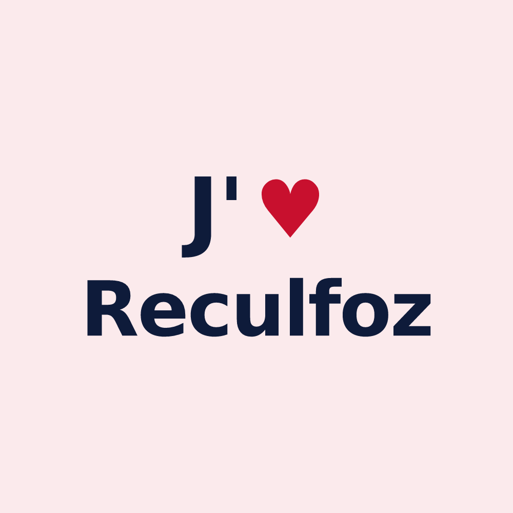 Magnet personnalisé Reculfoz — design J'aime Reculfoz