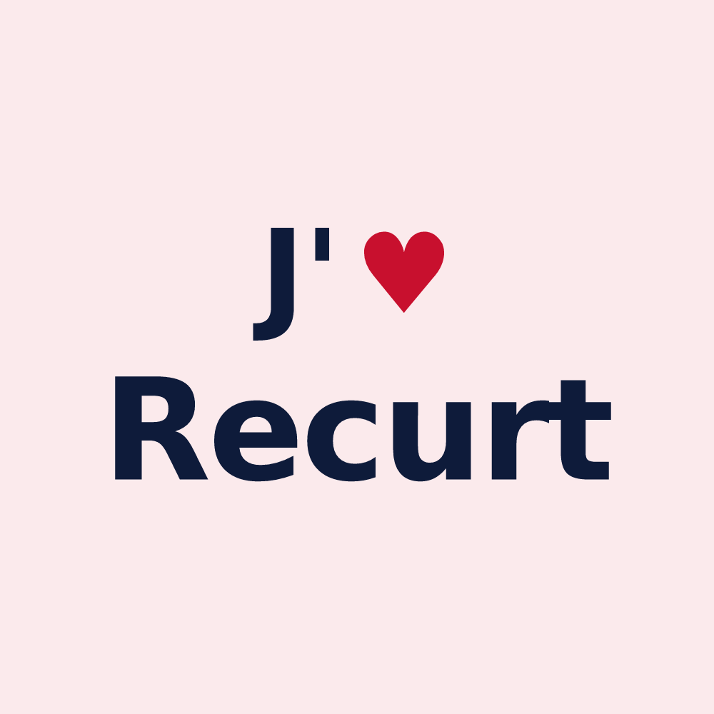 Magnet personnalisé Recurt — design J'aime Recurt