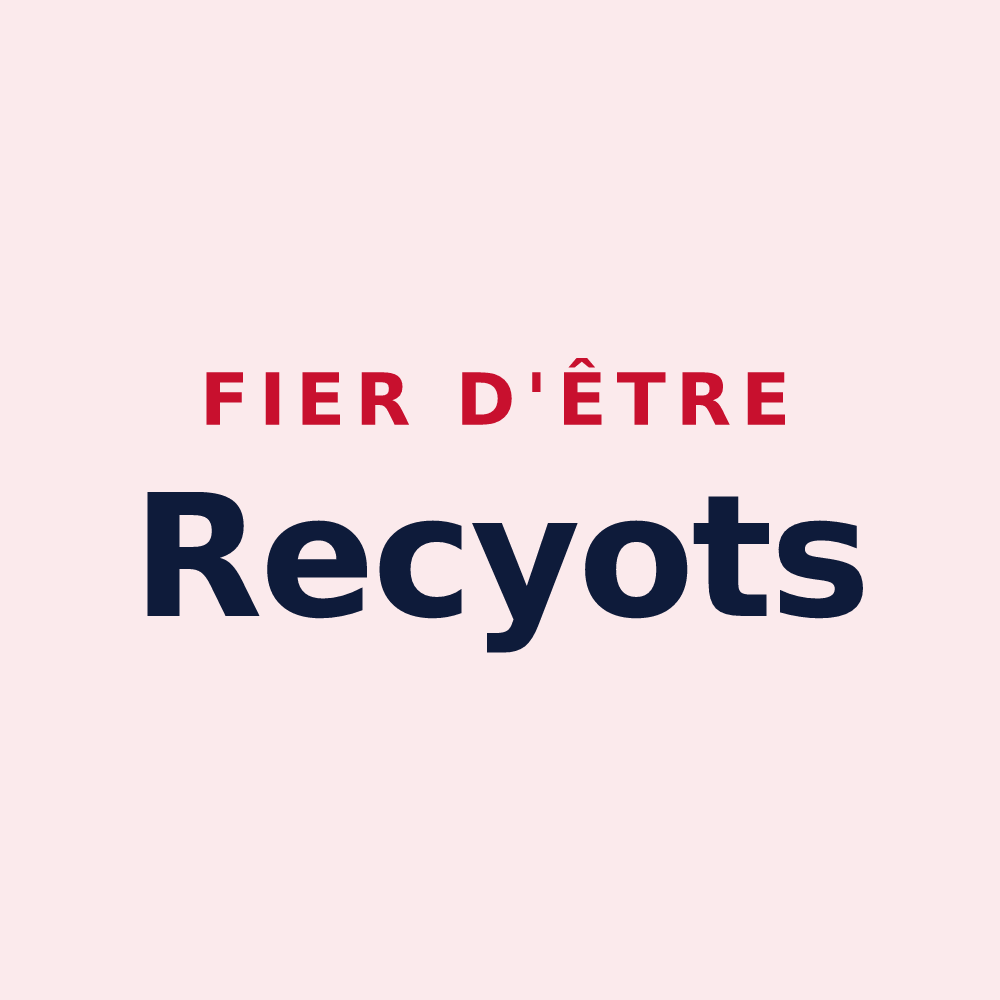 Magnet « Fier d'être Recyots » — design pour Recy