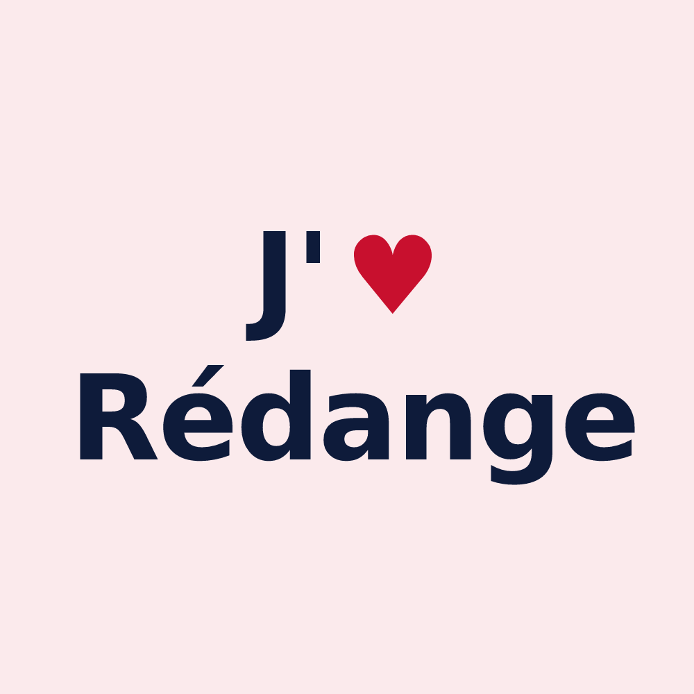 Magnet personnalisé Rédange — design J'aime Rédange