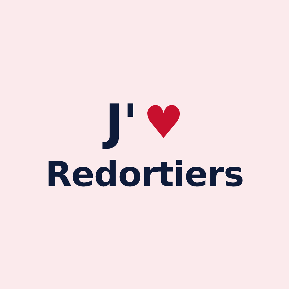 Magnet personnalisé Redortiers — design J'aime Redortiers