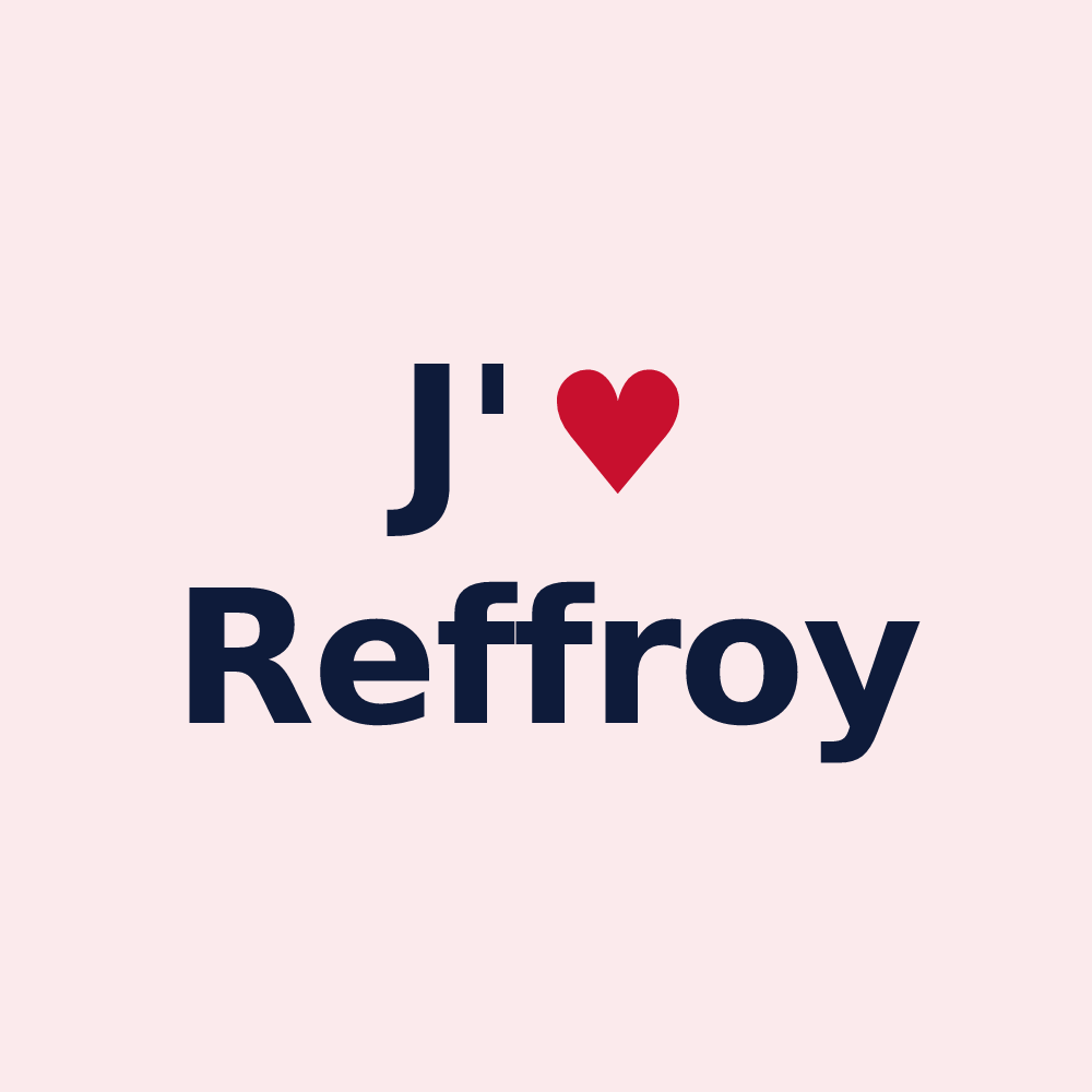 Magnet personnalisé Reffroy — design J'aime Reffroy