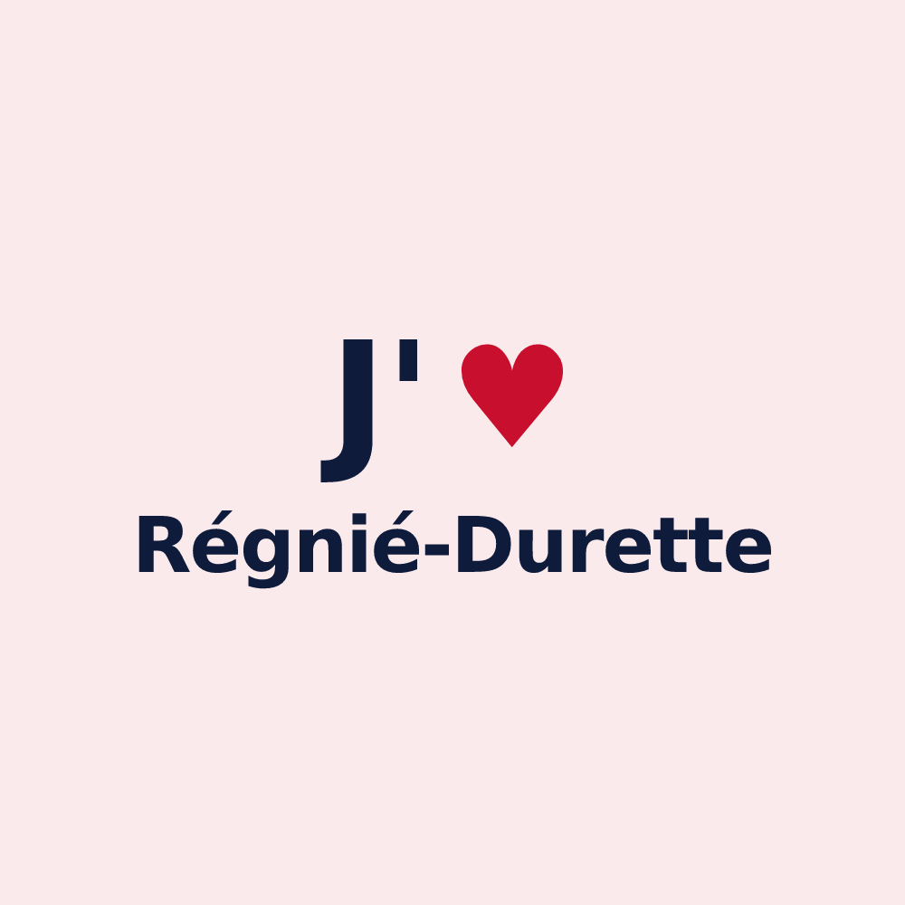 Magnet personnalisé Régnié-Durette — design J'aime Régnié-Durette