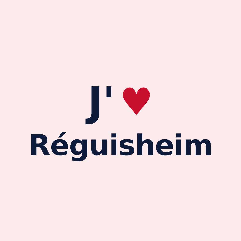 Magnet personnalisé Réguisheim — design J'aime Réguisheim
