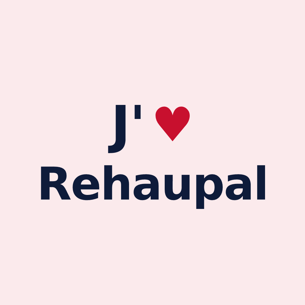 Magnet personnalisé Rehaupal — design J'aime Rehaupal