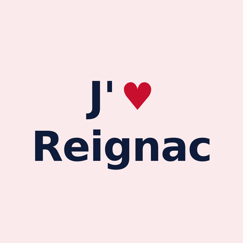 Magnet personnalisé Reignac — design J'aime Reignac