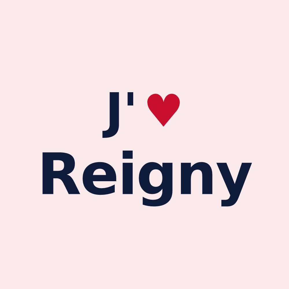 Magnet personnalisé Reigny — design J'aime Reigny