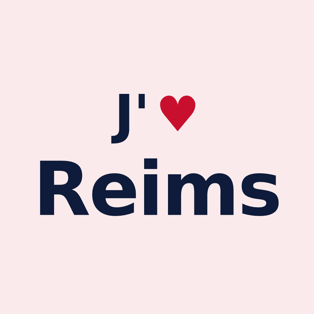 Magnet personnalisé Reims — design J'aime Reims