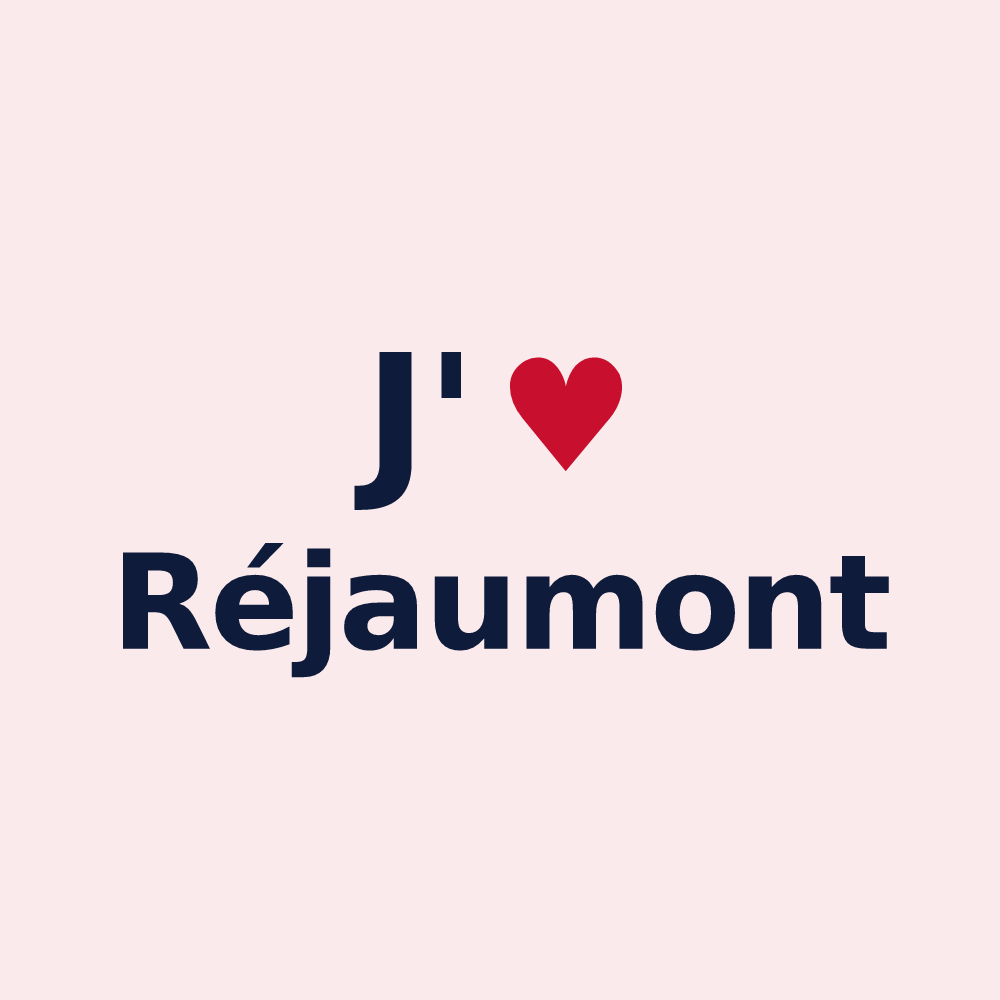 Magnet personnalisé Réjaumont — design J'aime Réjaumont