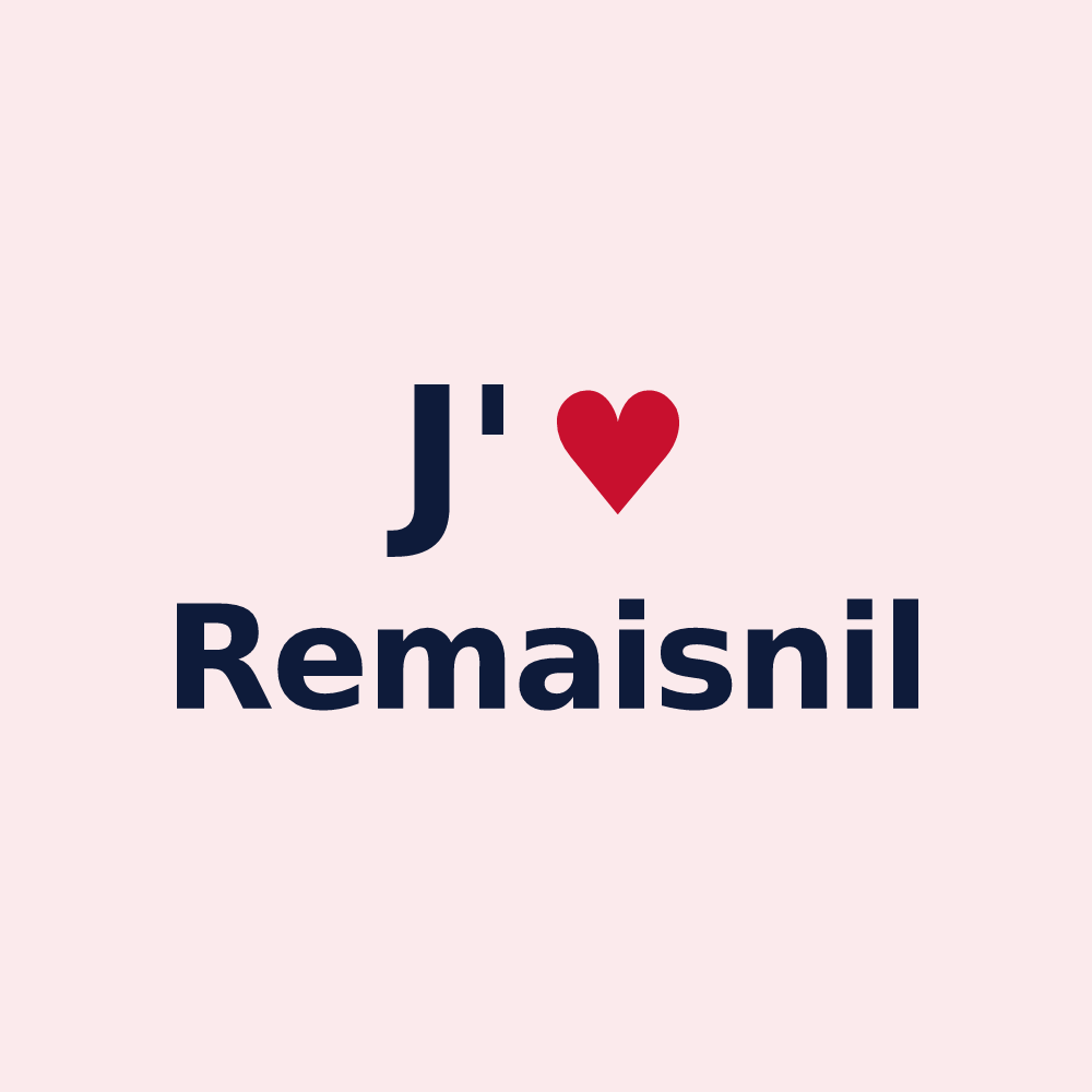 Magnet personnalisé Remaisnil — design J'aime Remaisnil