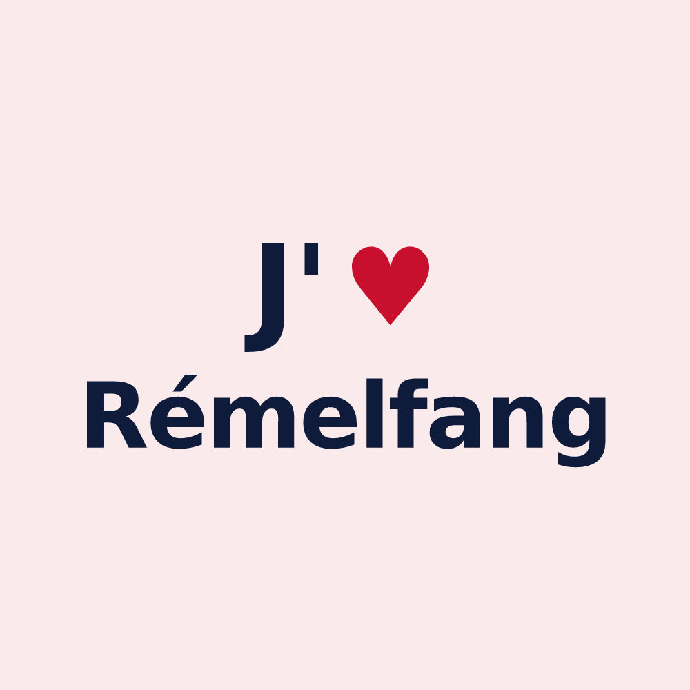 Magnet personnalisé Rémelfang — design « J'aime Rémelfang » imprimé sur le magnet