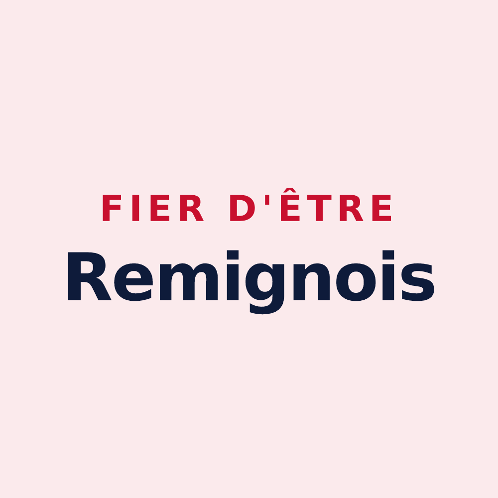 Magnet « Fier d'être Remignois » — design pour Remigny