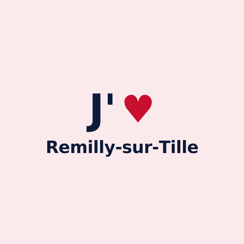 Magnet personnalisé Remilly-sur-Tille — design J'aime Remilly-sur-Tille