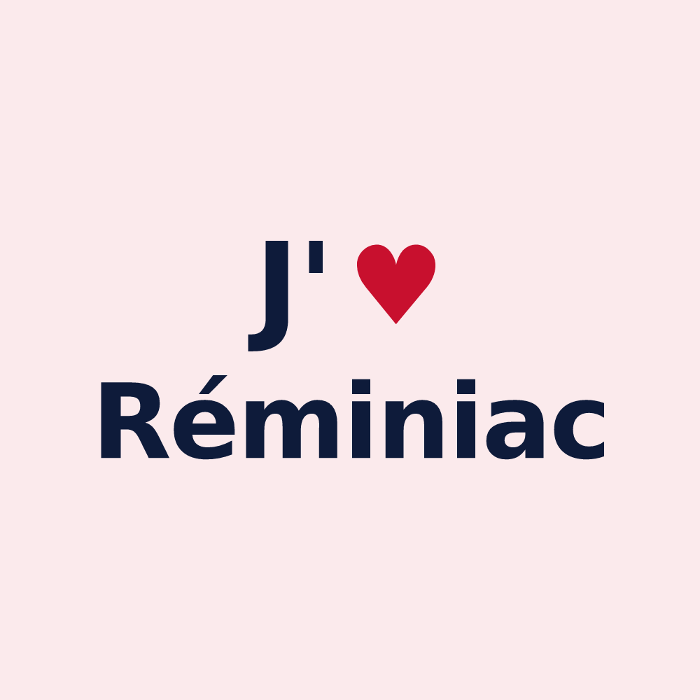 Magnet personnalisé Réminiac — design J'aime Réminiac
