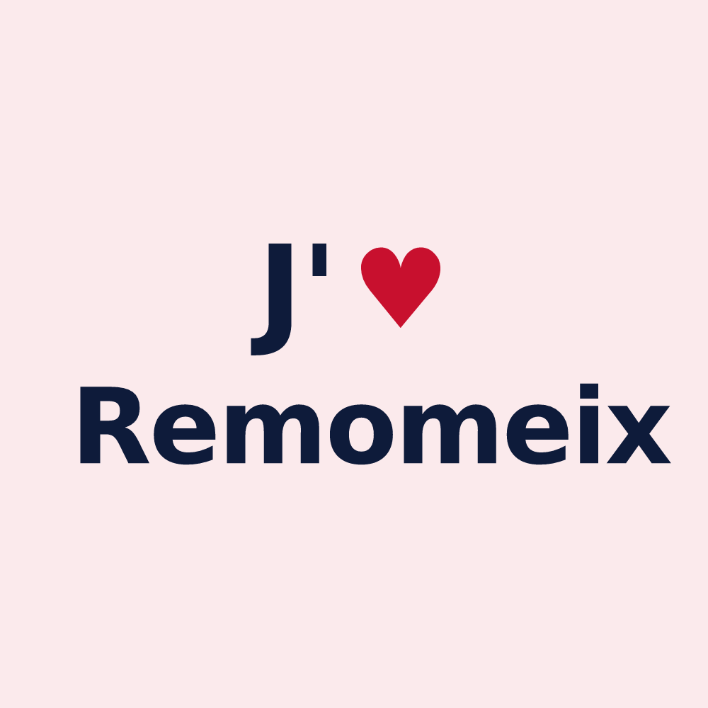 Magnet personnalisé Remomeix — design J'aime Remomeix