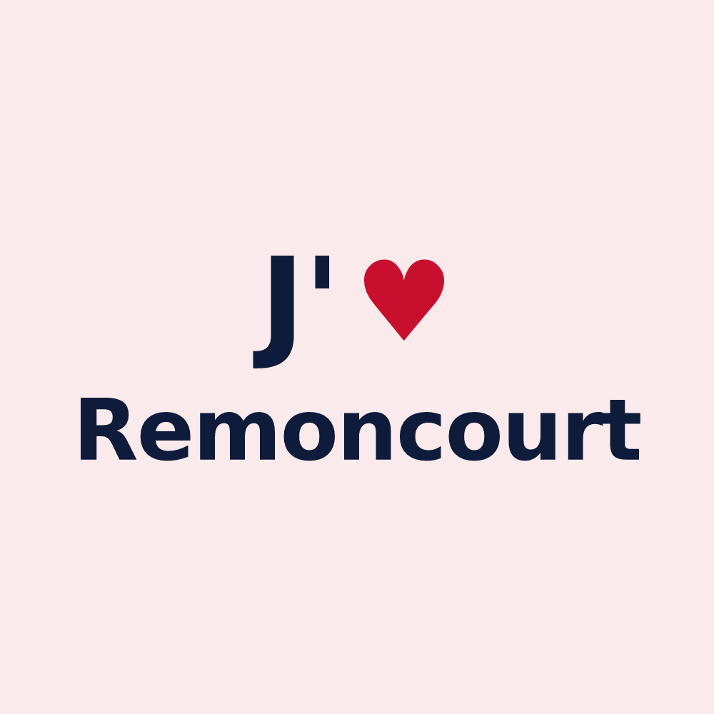 Magnet personnalisé Remoncourt — design J'aime Remoncourt