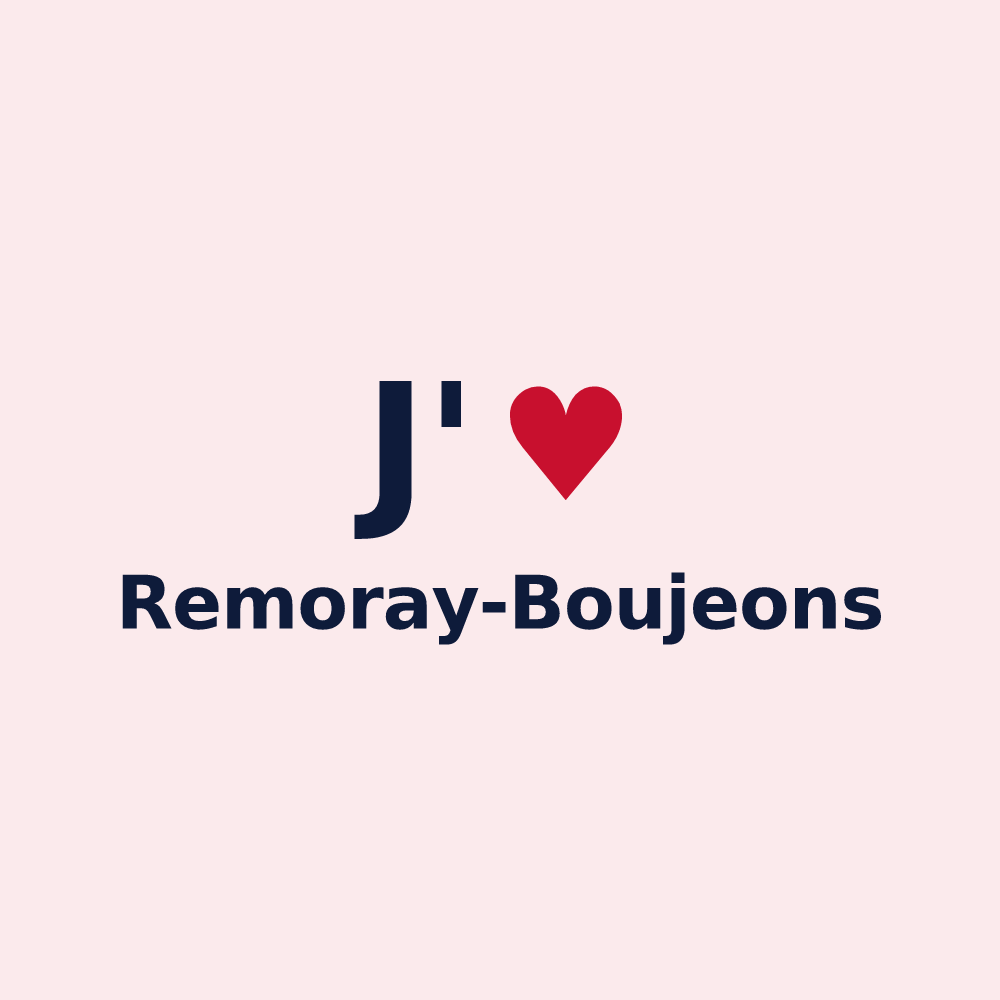 Magnet personnalisé Remoray-Boujeons — design J'aime Remoray-Boujeons