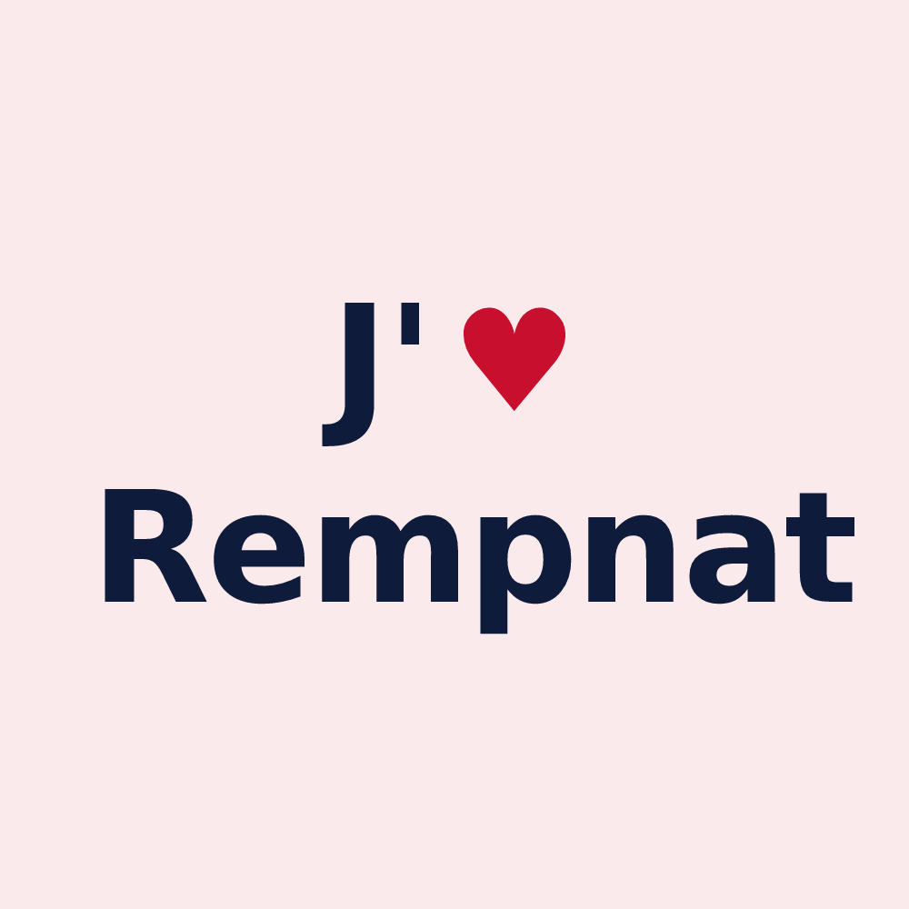 Magnet personnalisé Rempnat — design J'aime Rempnat