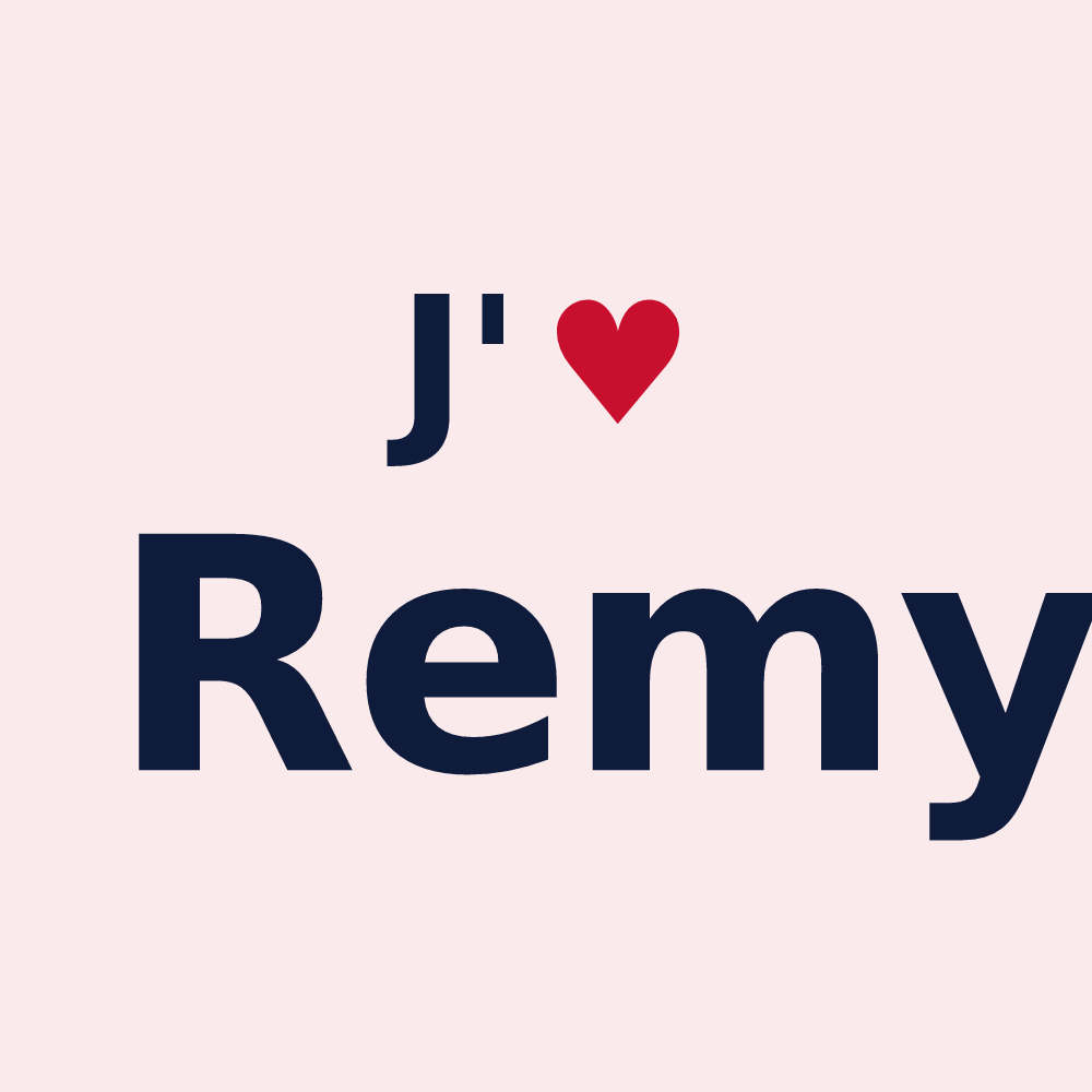 Magnet personnalisé Remy — design J'aime Remy