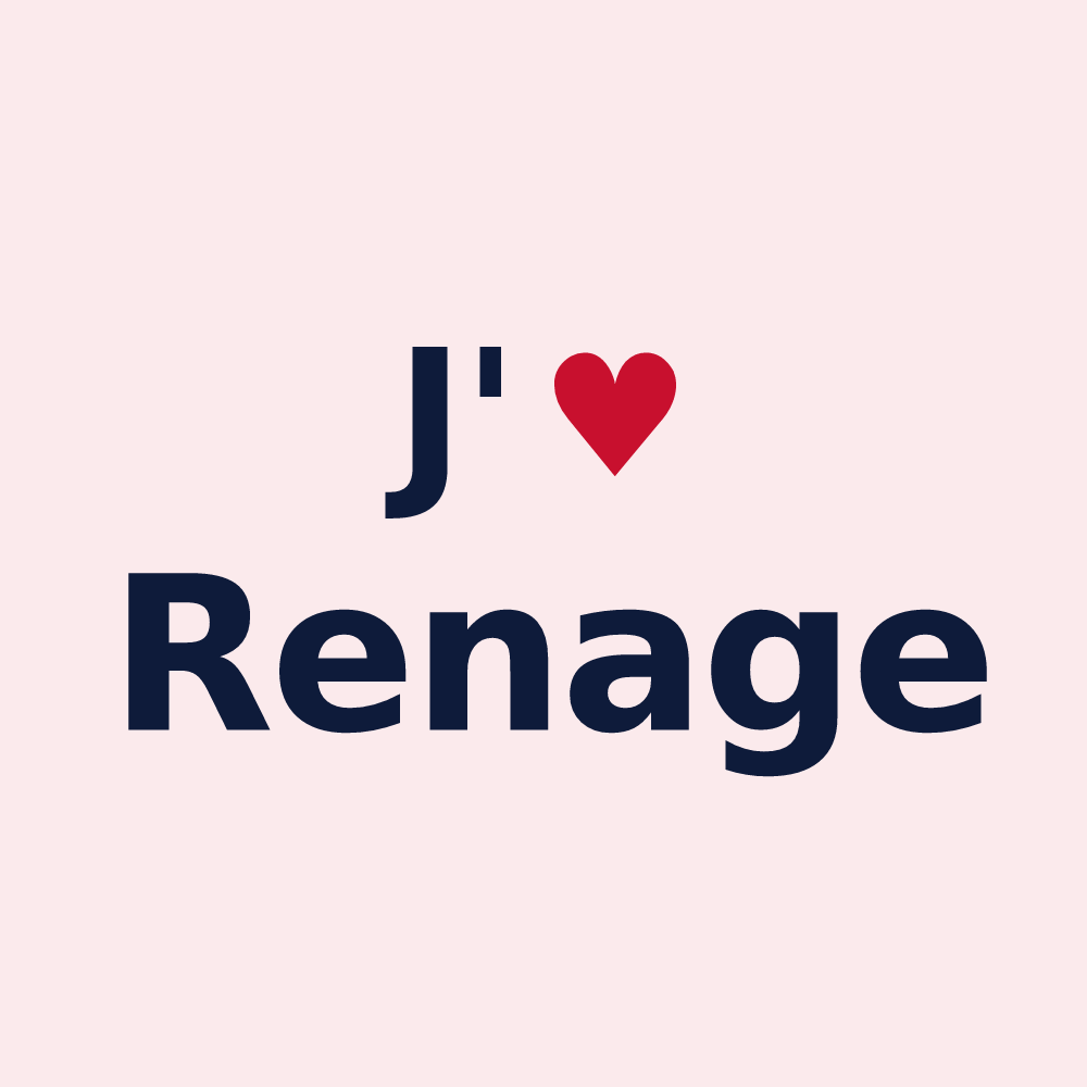 Magnet personnalisé Renage — design J'aime Renage
