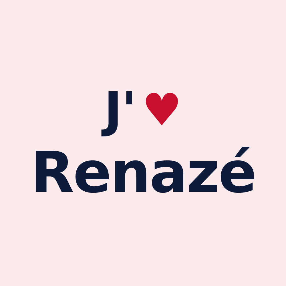 Magnet personnalisé Renazé — design J'aime Renazé