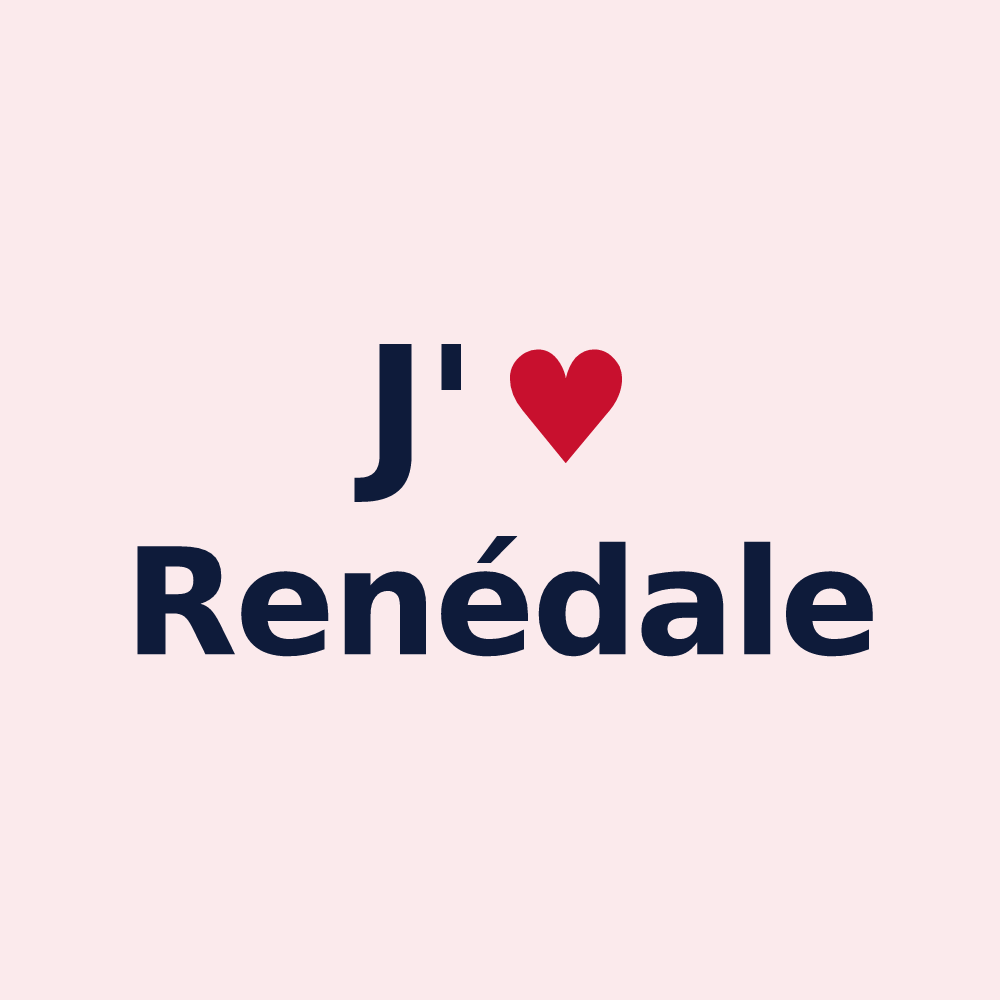 Magnet personnalisé Renédale — design J'aime Renédale
