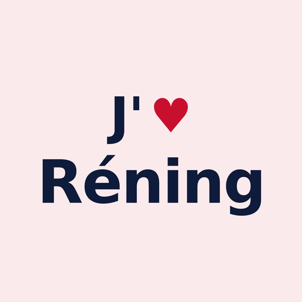 Magnet personnalisé Réning — design J'aime Réning