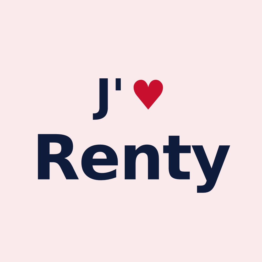 Magnet personnalisé Renty — design J'aime Renty