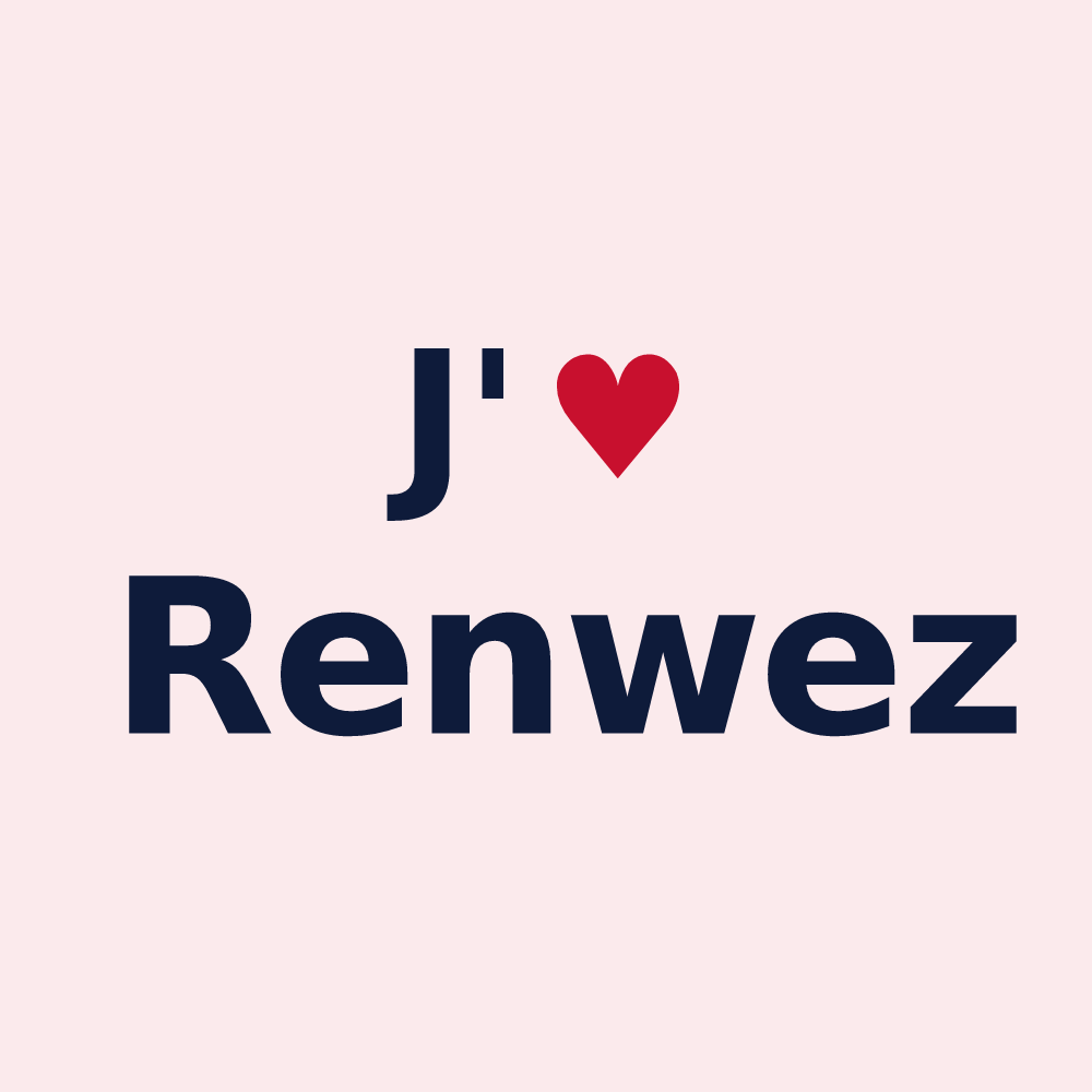 Magnet personnalisé Renwez — design J'aime Renwez