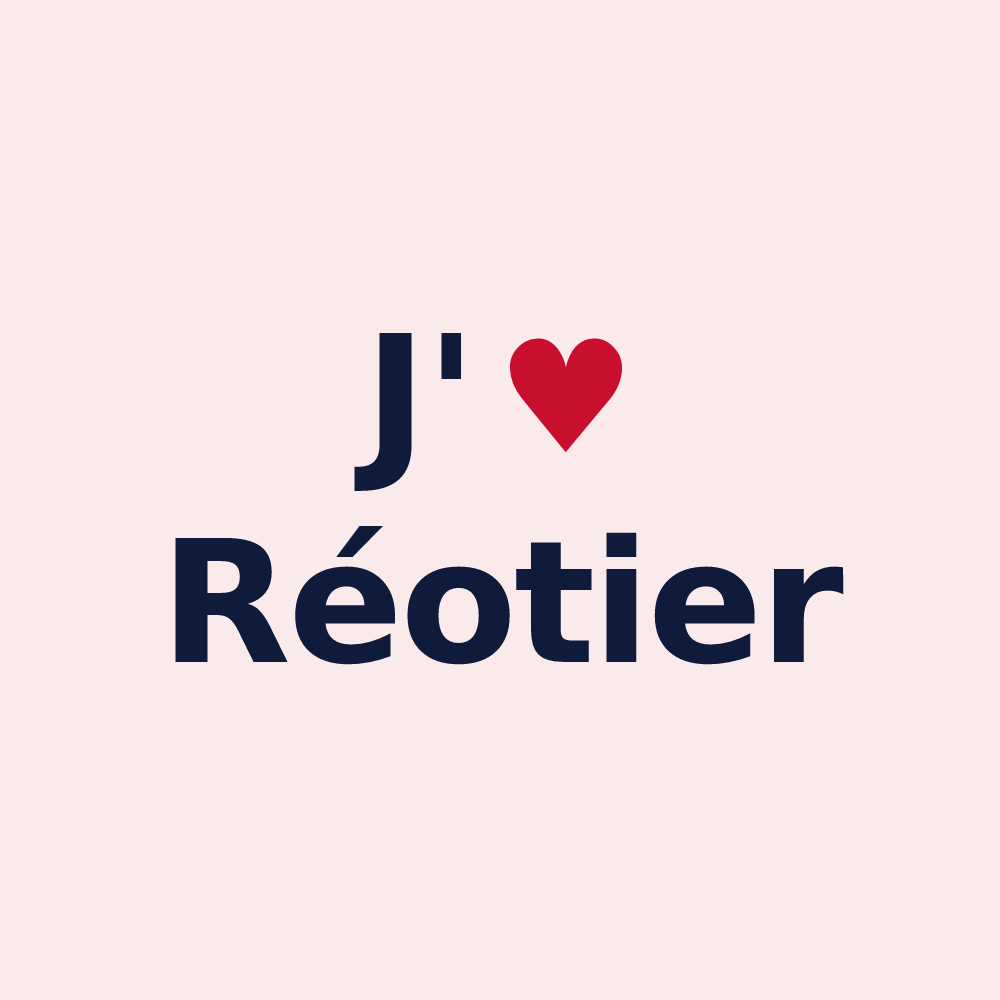 Magnet personnalisé Réotier — design J'aime Réotier