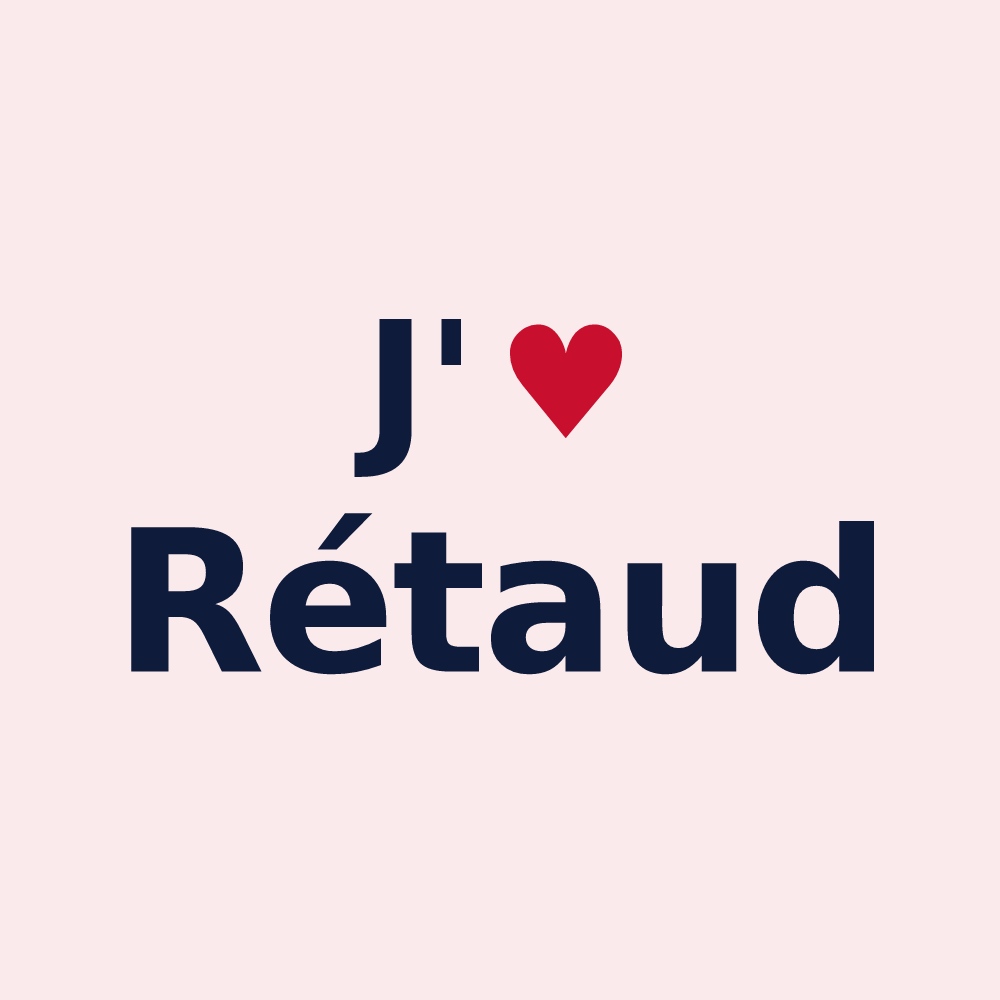 Magnet personnalisé Rétaud — design J'aime Rétaud