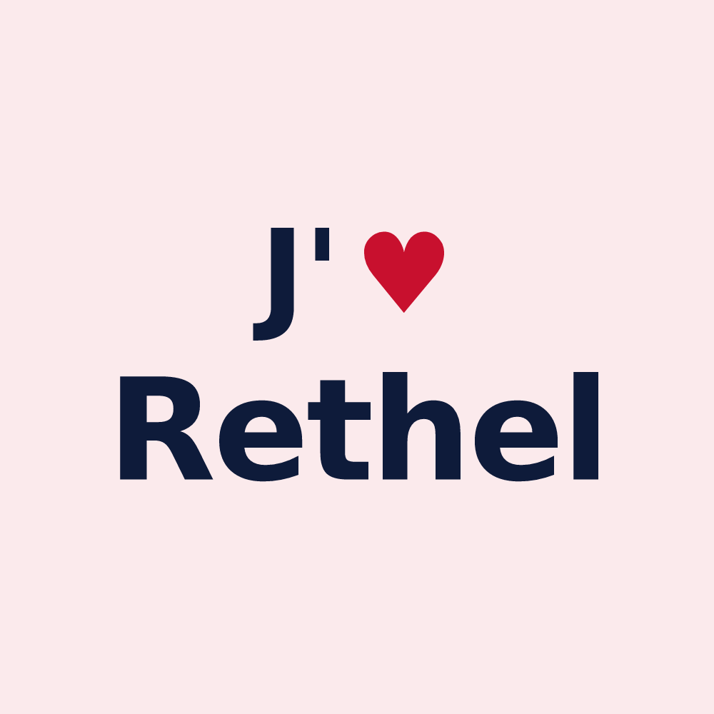 Magnet personnalisé Rethel — design J'aime Rethel