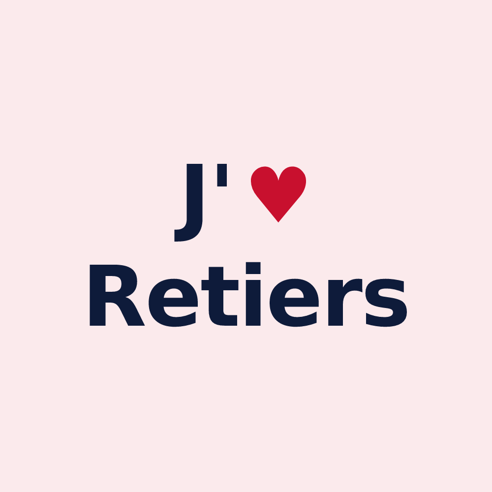 Magnet personnalisé Retiers — design « J'aime Retiers » imprimé sur le magnet