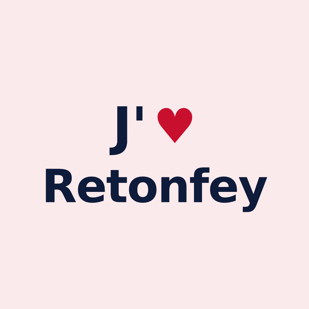 Magnet personnalisé Retonfey — design J'aime Retonfey