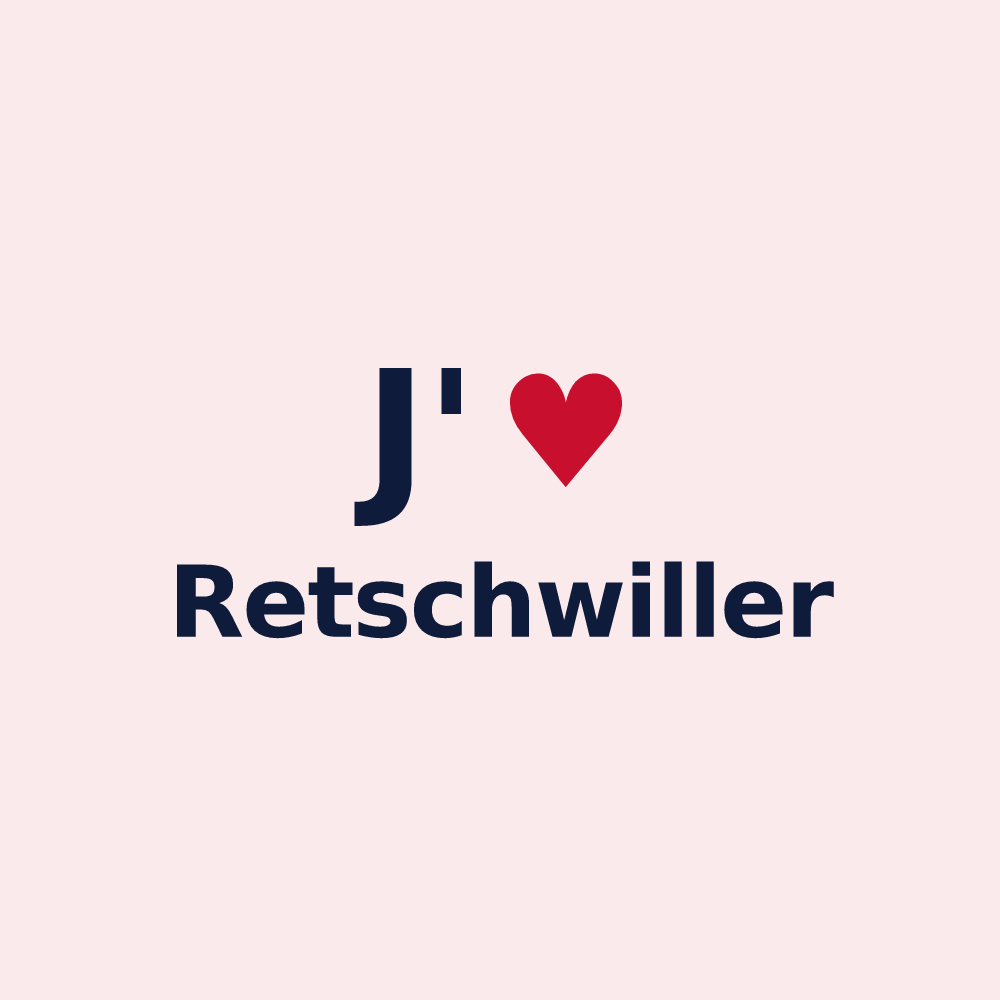 Magnet personnalisé Retschwiller — design J'aime Retschwiller