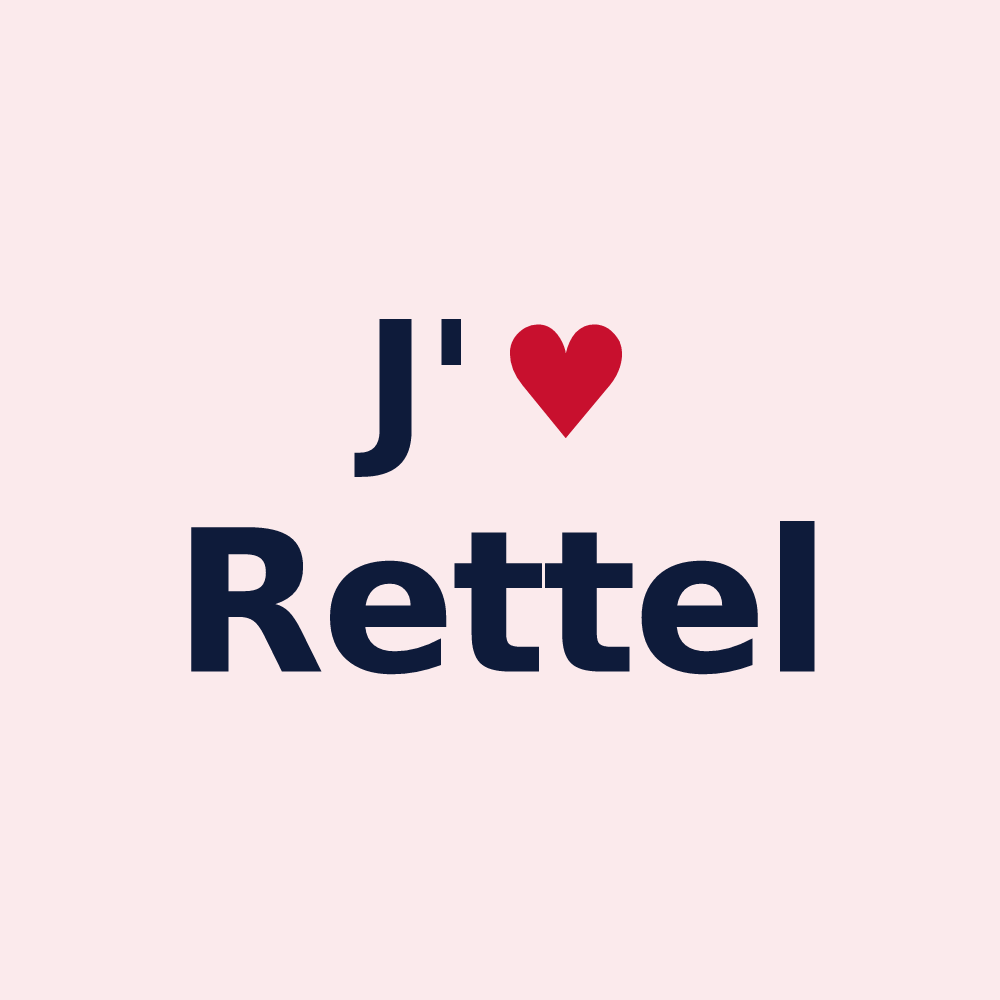 Magnet personnalisé Rettel — design J'aime Rettel