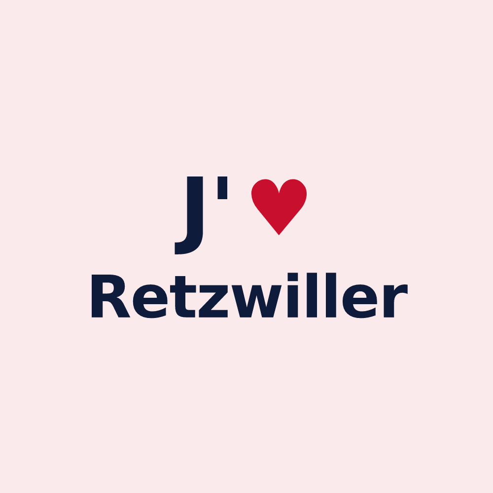 Magnet personnalisé Retzwiller — design J'aime Retzwiller