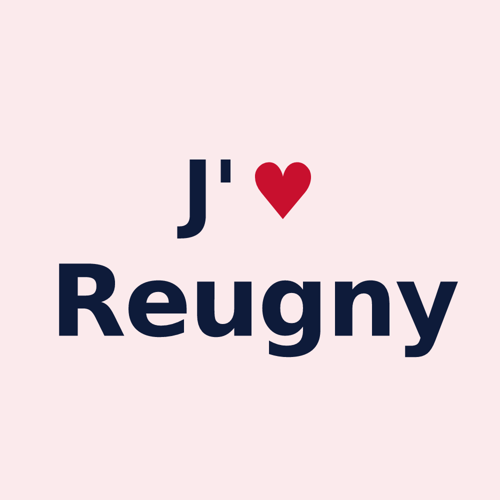 Magnet personnalisé Reugny — design J'aime Reugny
