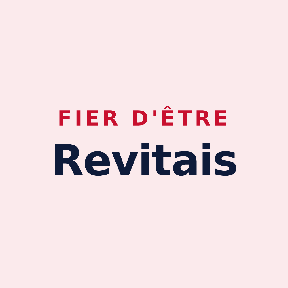 Magnet « Fier d'être Revitais » — design pour Reviers